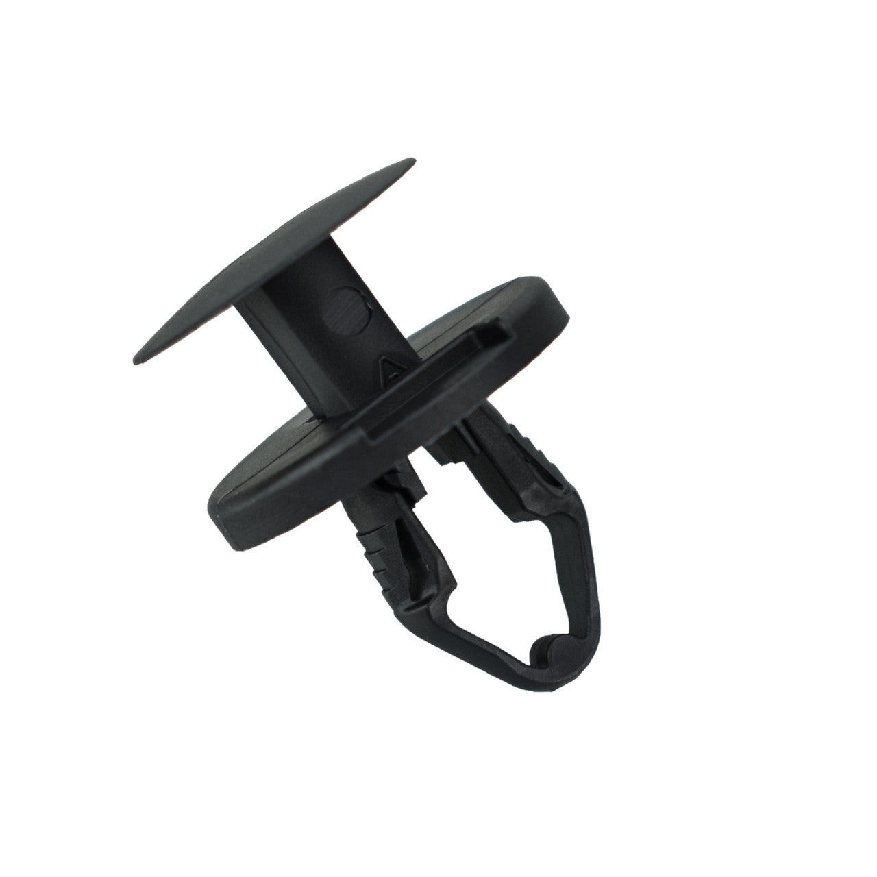 Black Nylon Ergo Tufloks Push Retainer Clips - 21/64" Hole - 14 MM Stem - 50 Pack