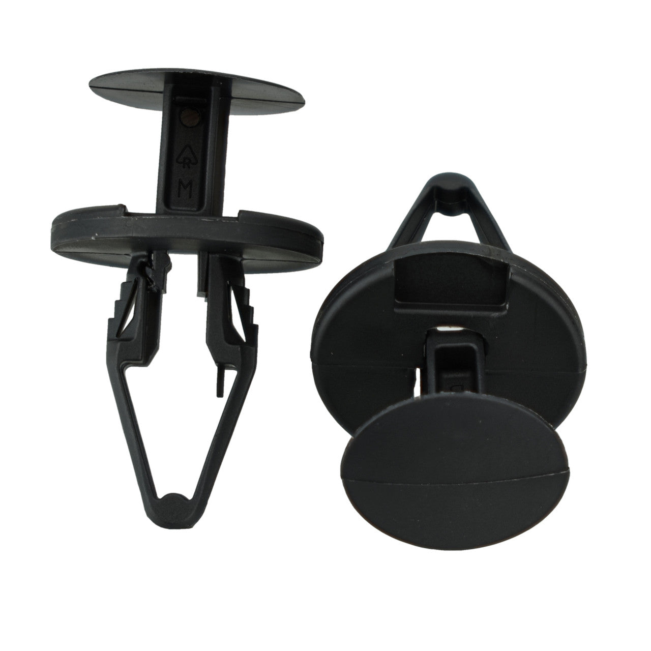 Black Nylon Ergo Tufloks Push Retainer Clips - 21/64" Hole - 20.5 MM Stem - 25 Pack
