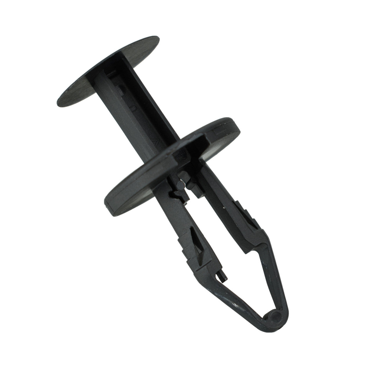 Black Nylon Ergo Tufloks Push Retainer Clips - 21/64" Hole - 24 MM Stem - 25 Pack
