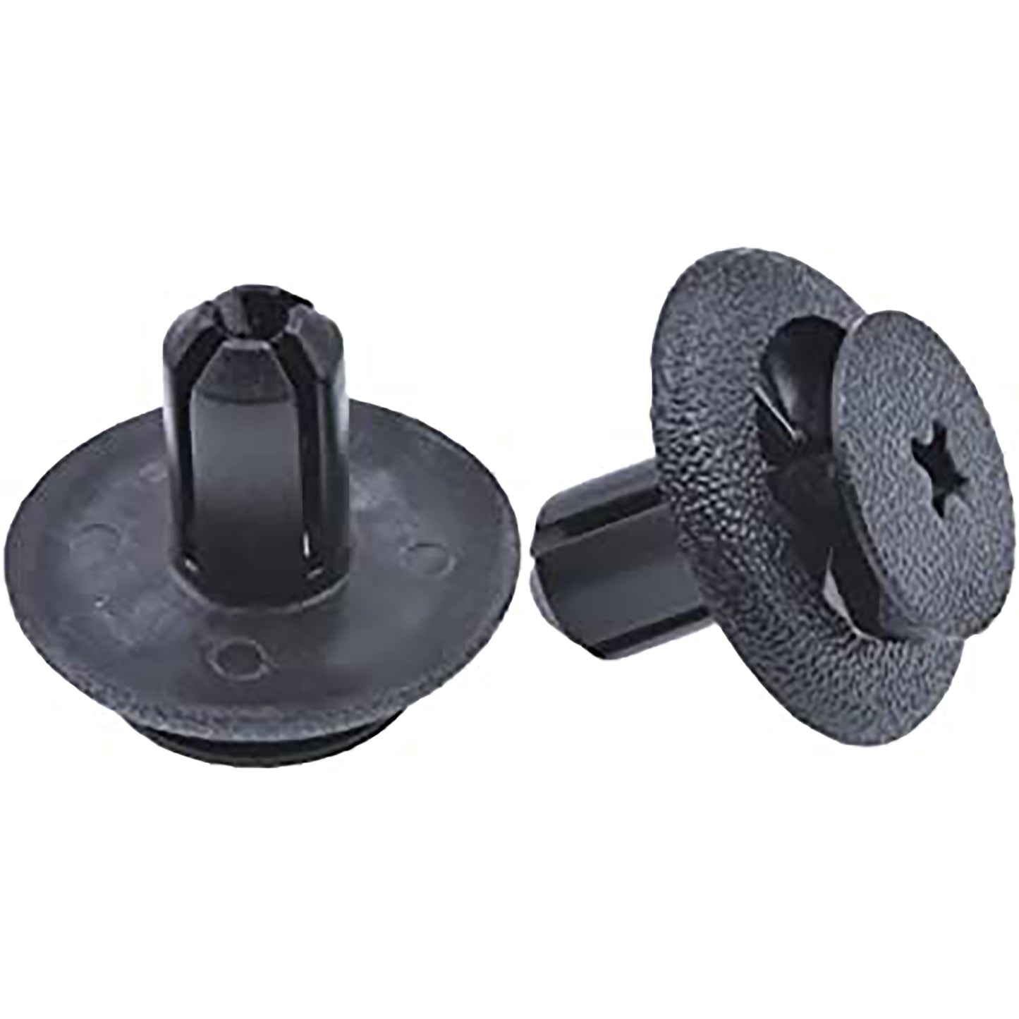 Black Nylon Phillips Screw Retainers - 7MM Hole 11MM Stem 20MM Flange - 15 Pack