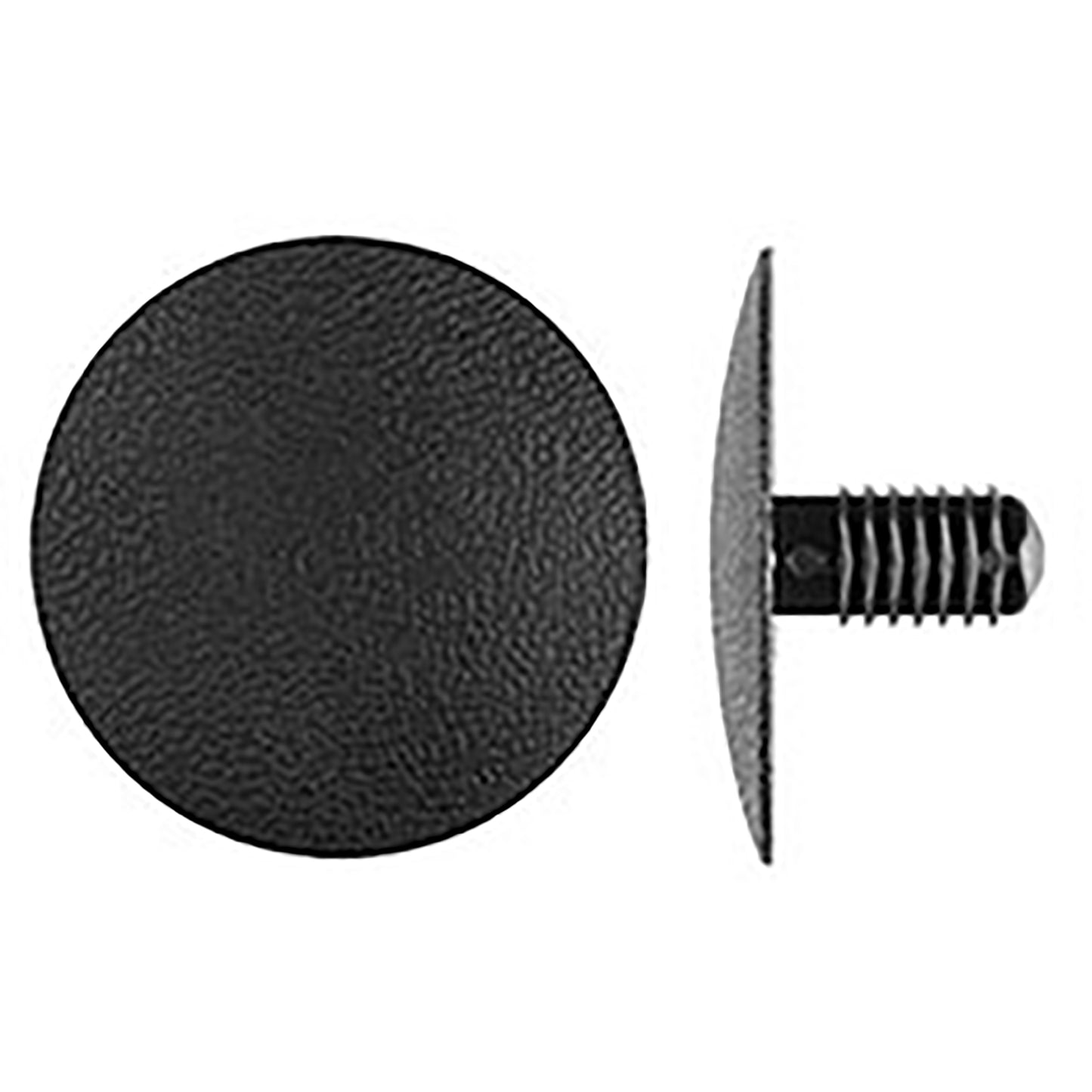 Black Nylon Trunk Interior Trim Retainers - 7MM Hole 13MM Stem 30MM Head - 15 Pack