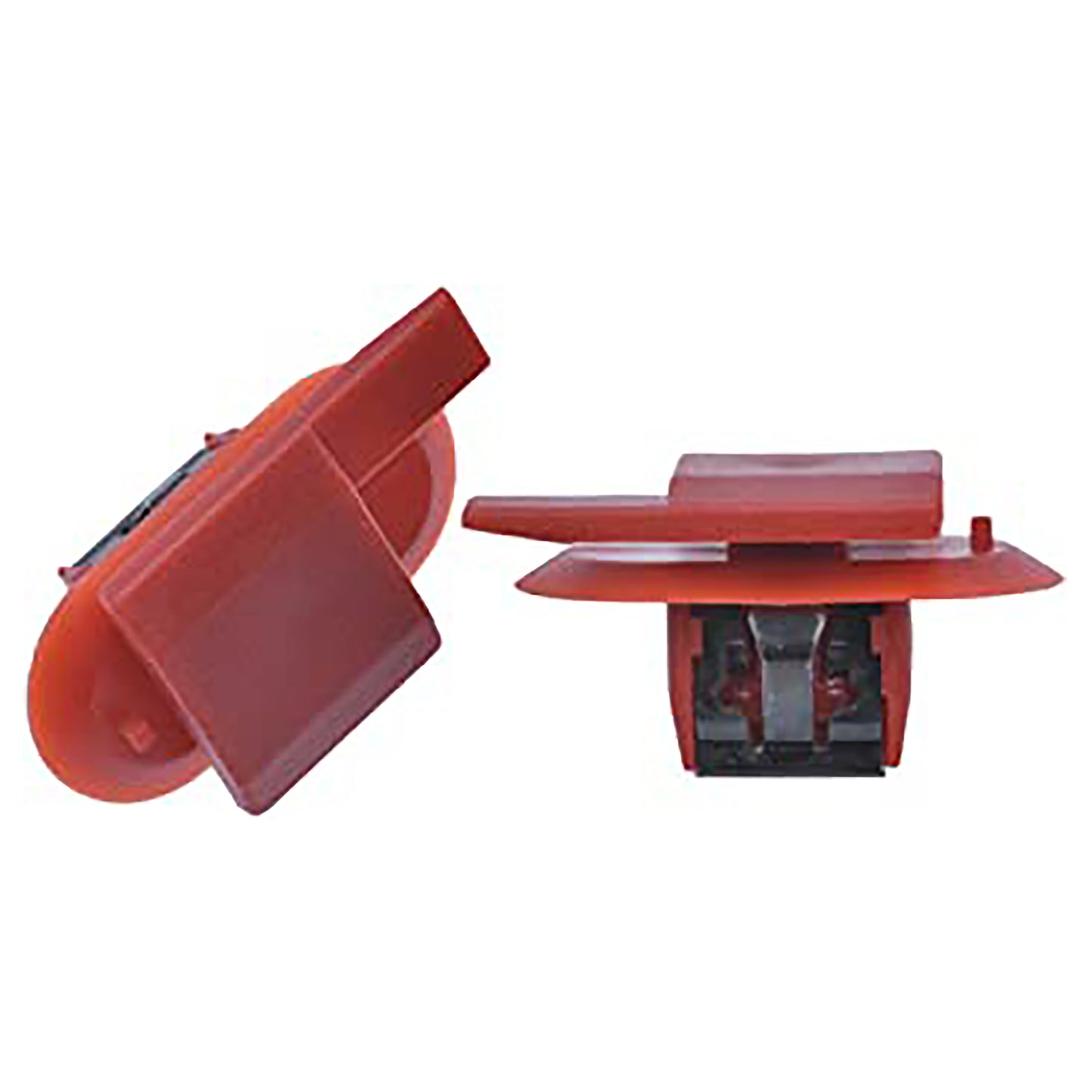 Red Nylon Metal Reinforced Interior Trim Windshield Garnish Moulding Retainers 10MM Stem - 10 Pack