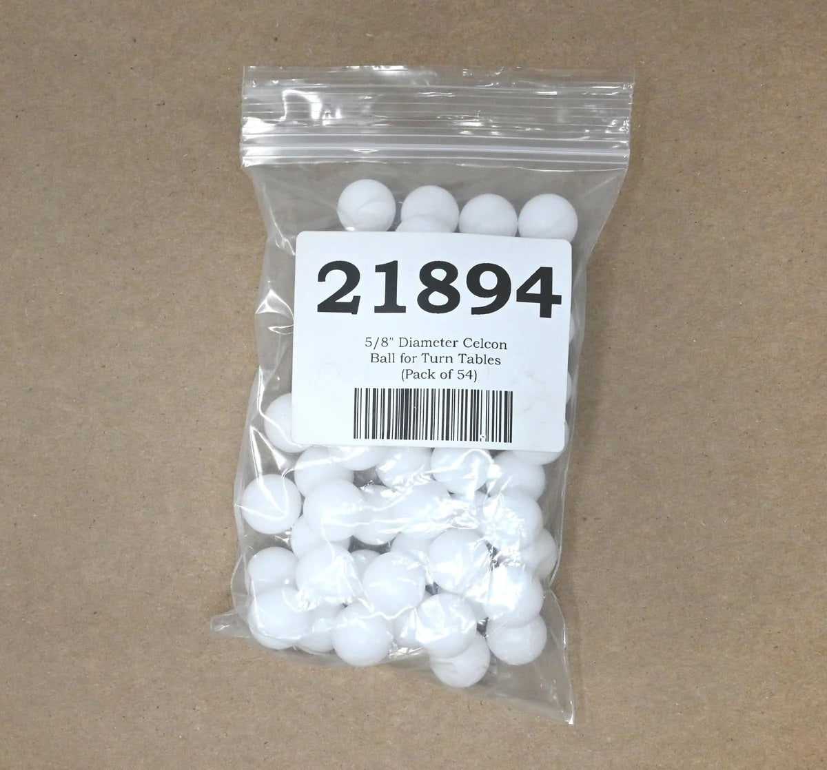 5/8" Diameter Celcon Ball for Turn Tables - 54 Pack