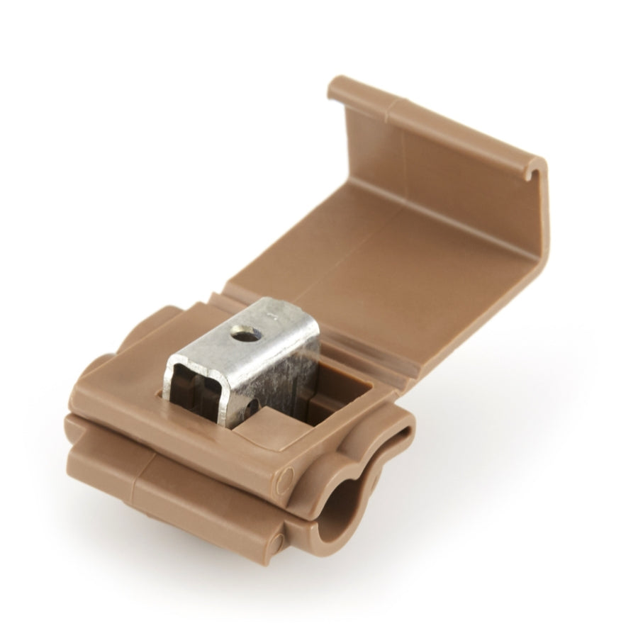 Brown Instant Tap Quick Splice Connector 18-14 to 12-10 Gauge - 100 Pack