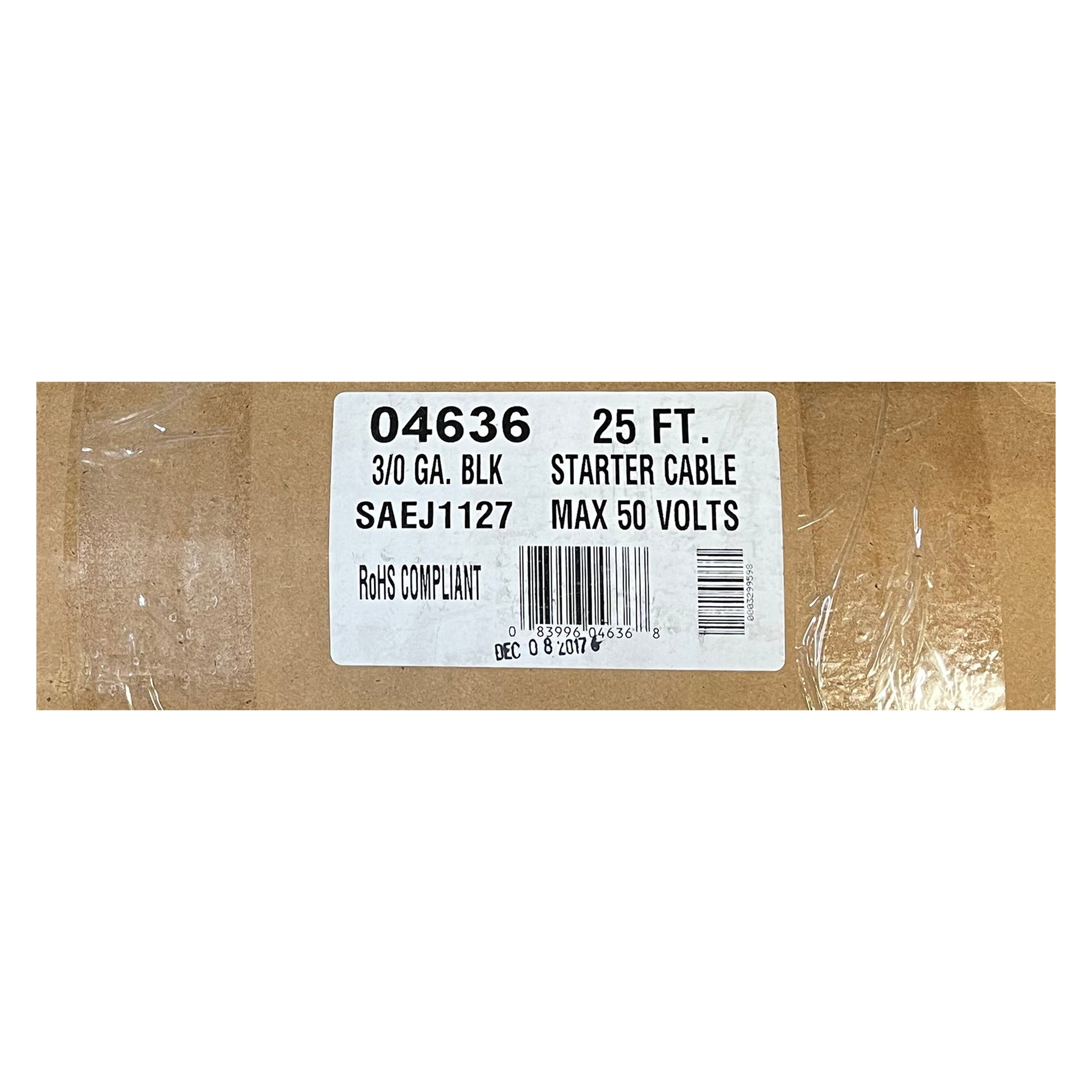 Black 3/0 Gauge Automotive Battery Cable - 25 FT