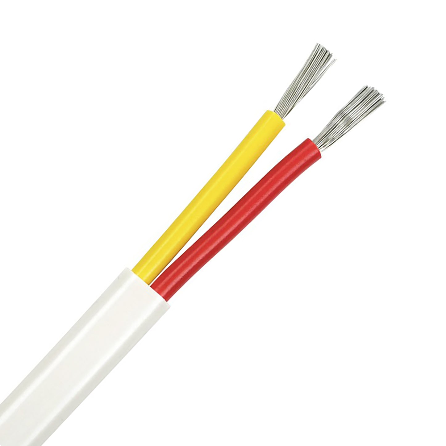 12/2 Yellow/Red Boat Cable White Jacket Tinned Wire - 100 ft