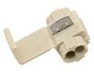 White Instant Tap Quick Splice Connector No Stop 18-14 Gauge - 100 Pack