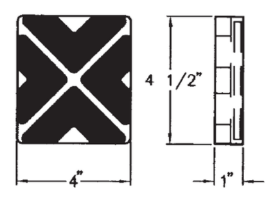 Western Rubber Arm Pad - 4 Pack