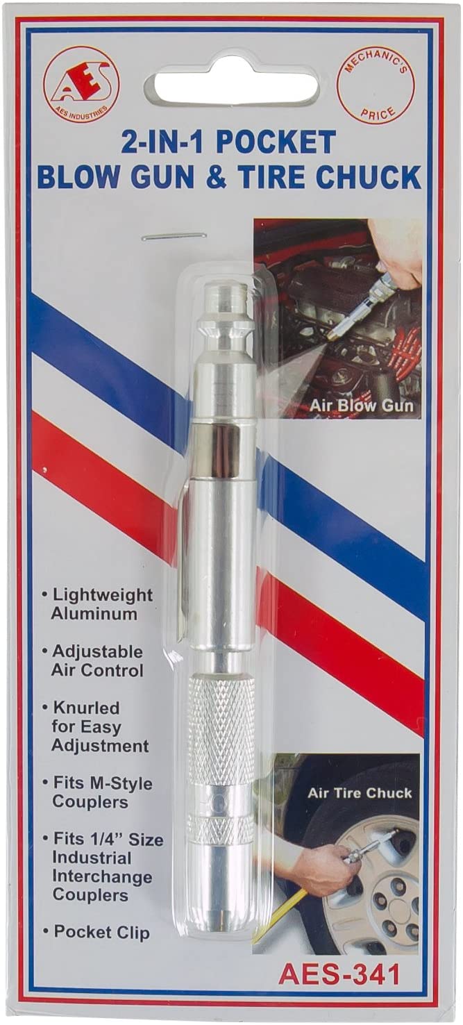 2 in 1 Pocket Air Blow Gun and Tire Chuck