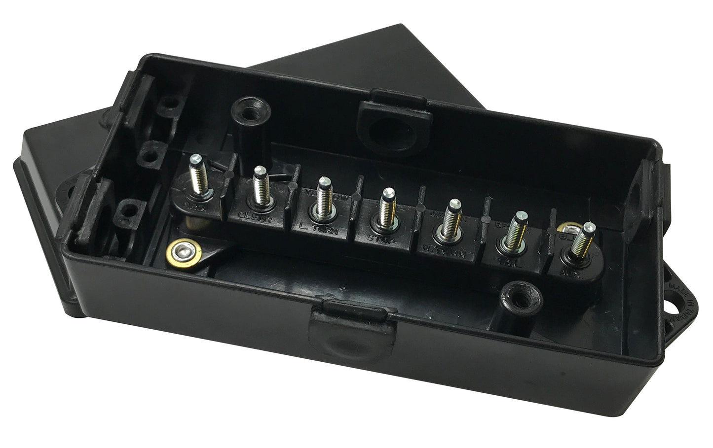 Black Plastic Seven Stud Terminal Weather Junction Box