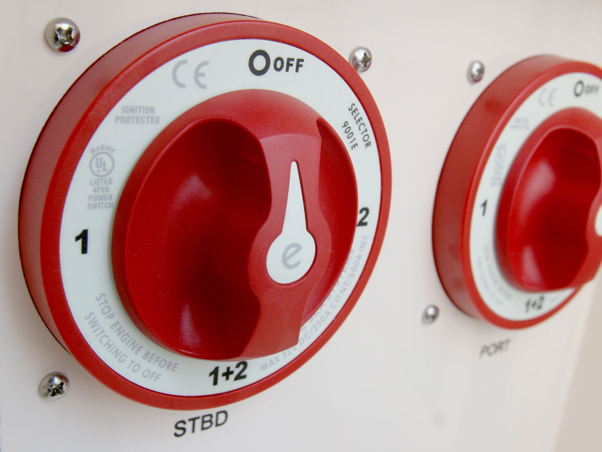 Blue Sea 9001e Marine 4-Position Dual Boat Battery Selector Switch - OFF/1/1+2/2