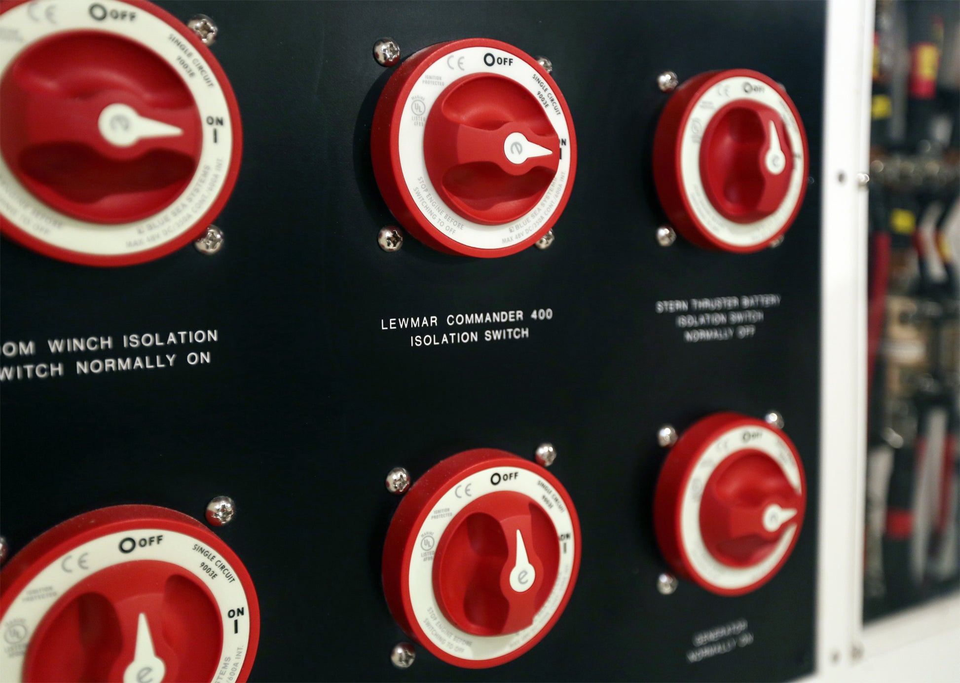 Blue Sea 9001e Marine 4-Position Dual Boat Battery Selector Switch - OFF/1/1+2/2