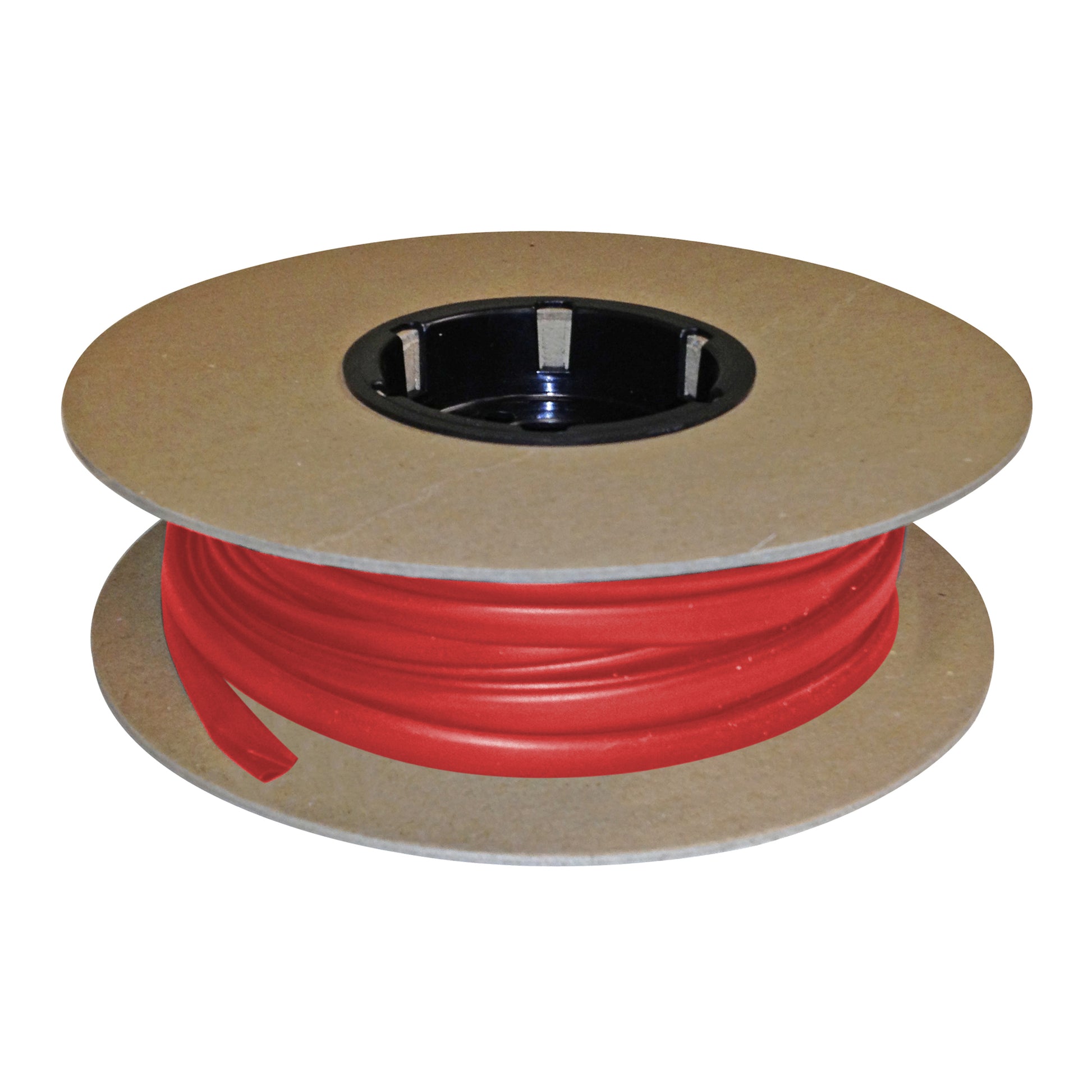 Flexible Thin Single Wall Non-Adhesive Heat Shrink Tubing 2:1 Red 3/8" ID - 25' Ft Spool