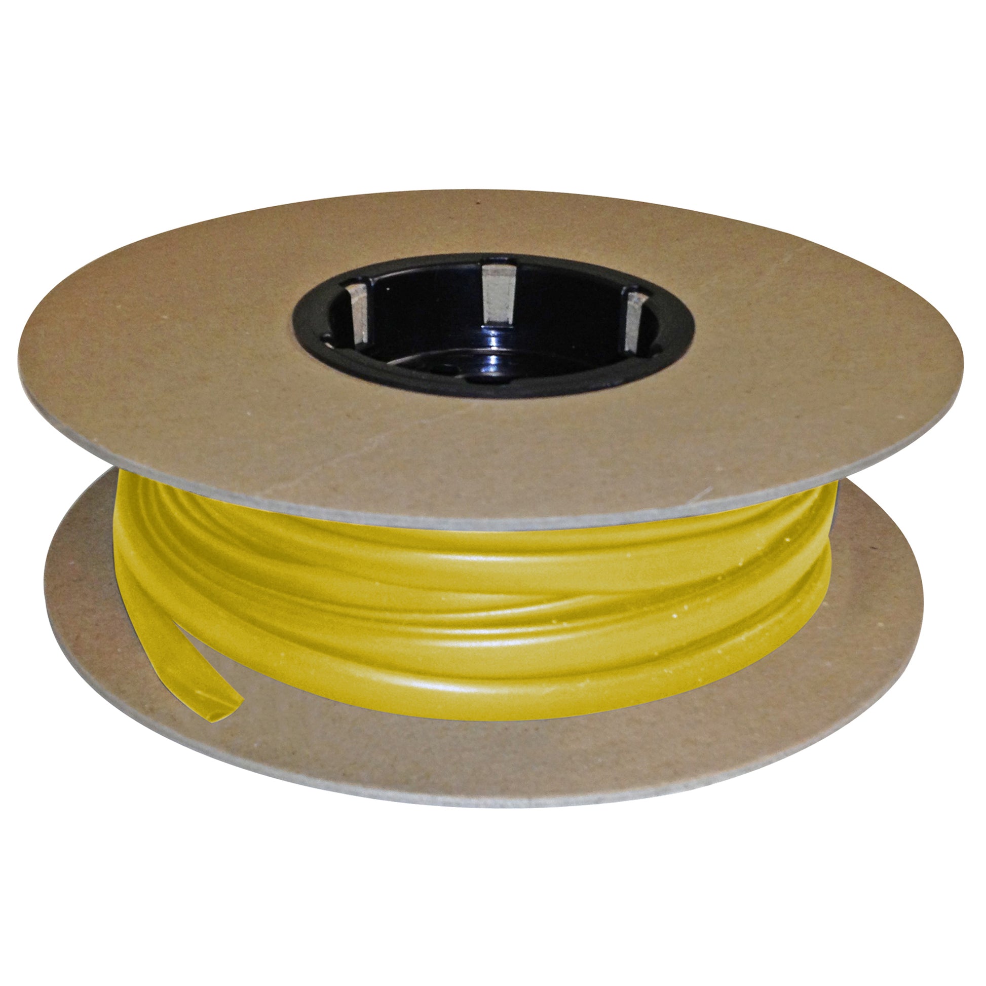 Flexible Thin Single Wall Non-Adhesive Heat Shrink Tubing 2:1 Yellow 3/8" ID - 100' Ft Spool