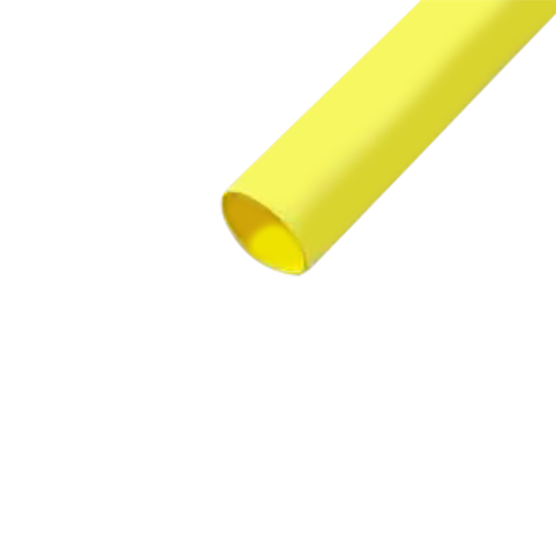 Flexible Thin Single Wall Non-Adhesive Heat Shrink Tubing 2:1 Yellow 3/8" ID - 100' Ft Spool