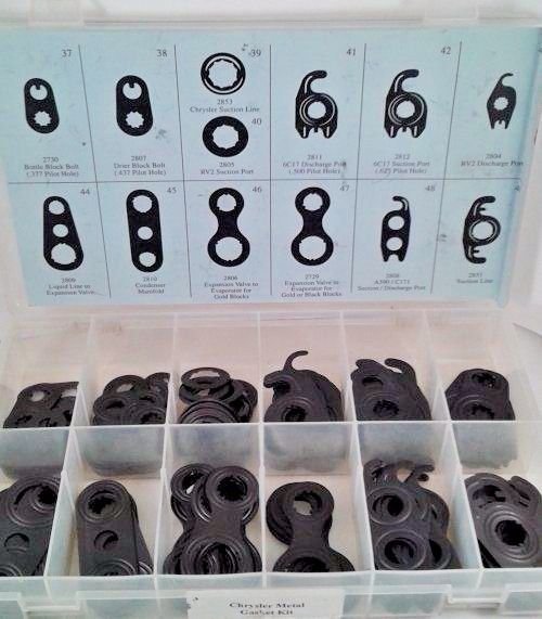 52 pcs Auto A/C Chrysler Metal Gasket Kit #0433 Master Technician Assortment