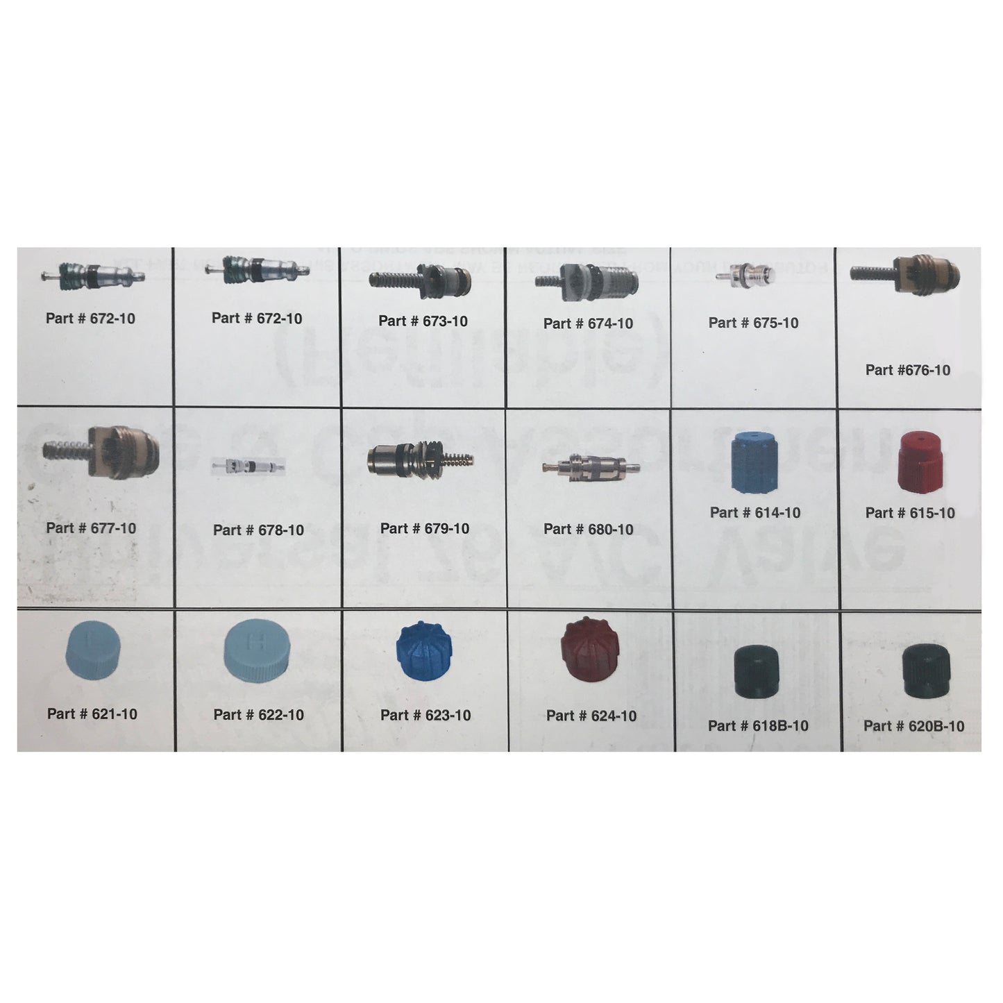 Universal 76 A/C Valve Core & Cap Assortment Air Conditioning Kit