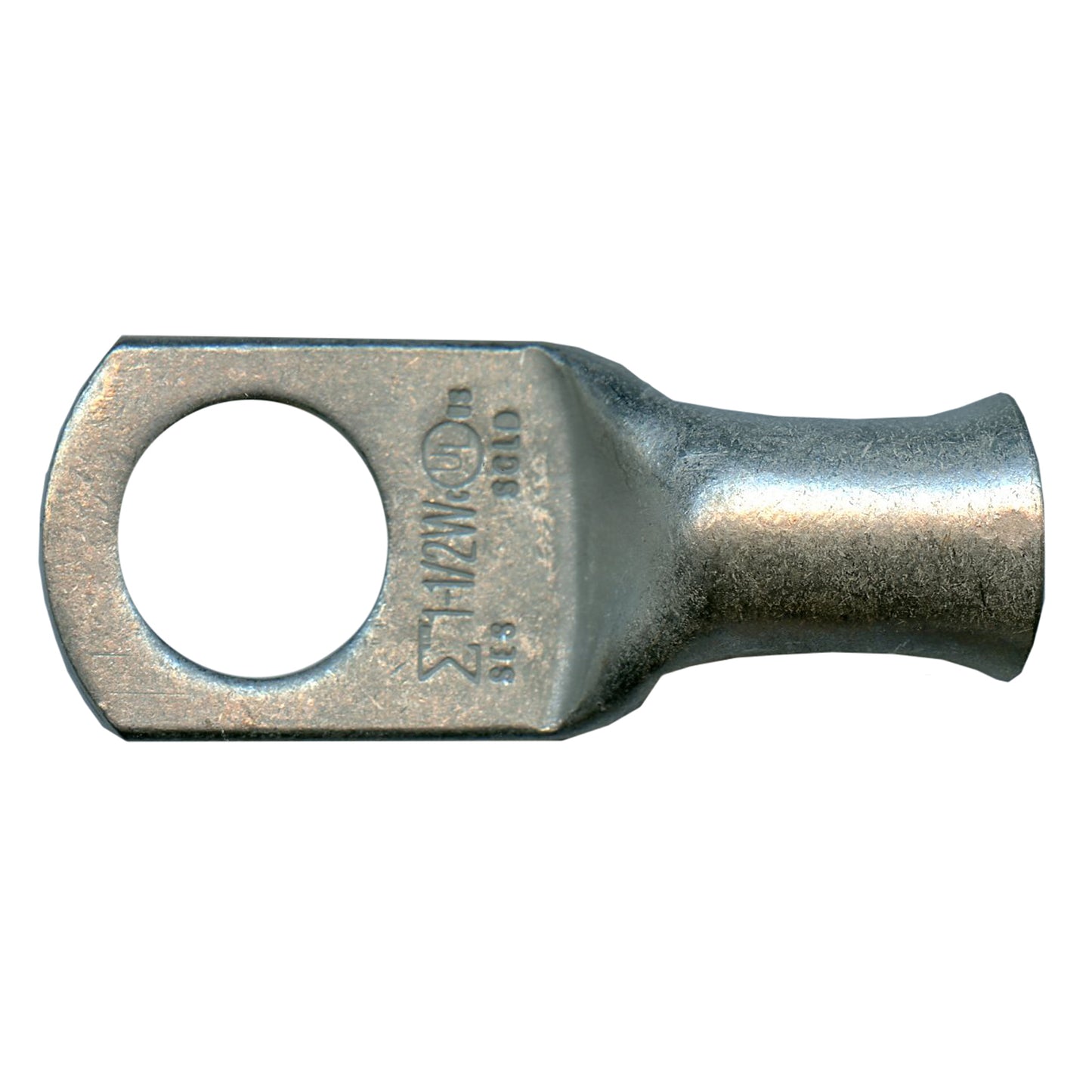 Standard Tinned Copper Lug 1 AWG 1/2" Ring Size - 10 Pack