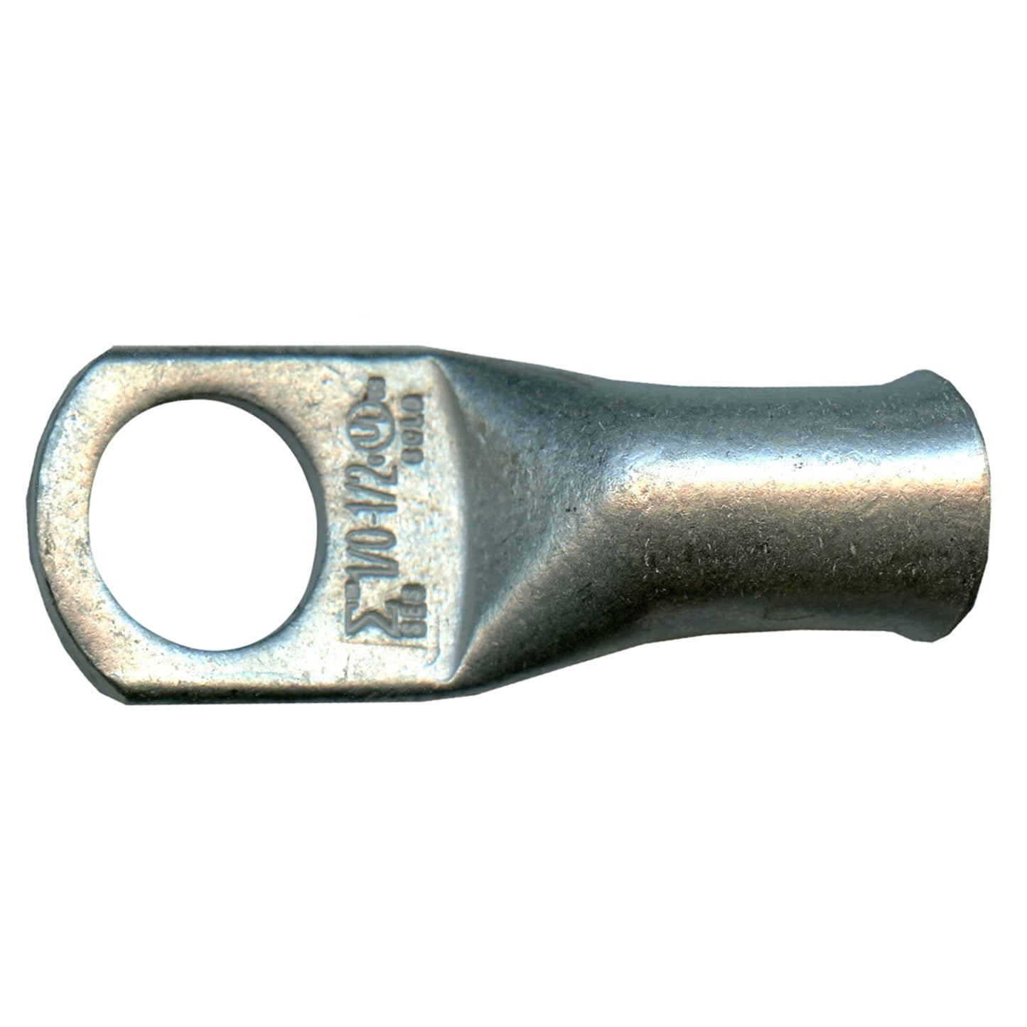 Standard Tinned Copper Lug 1/0 AWG 1/2" Ring Size - 10 Pack