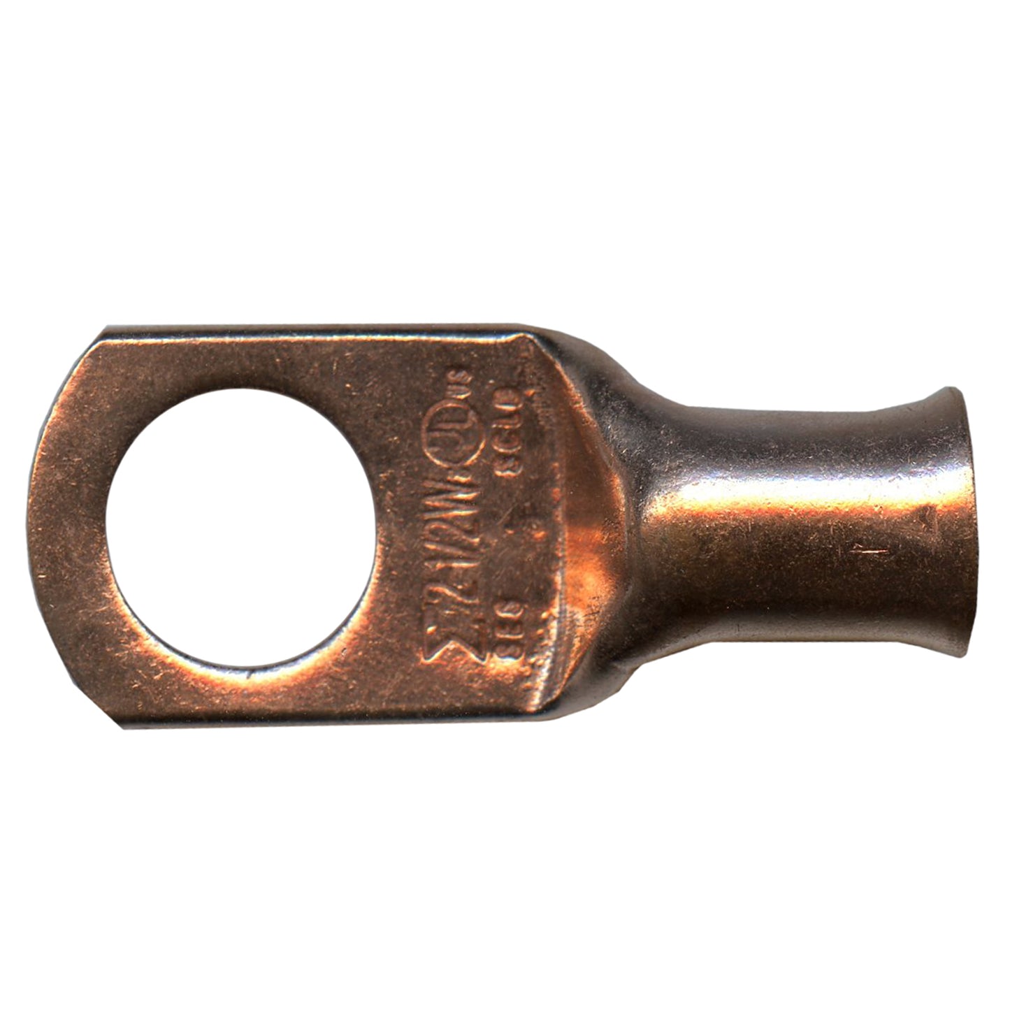 Standard Copper Lug 2 AWG 1/2" Ring Size - 100 Pack