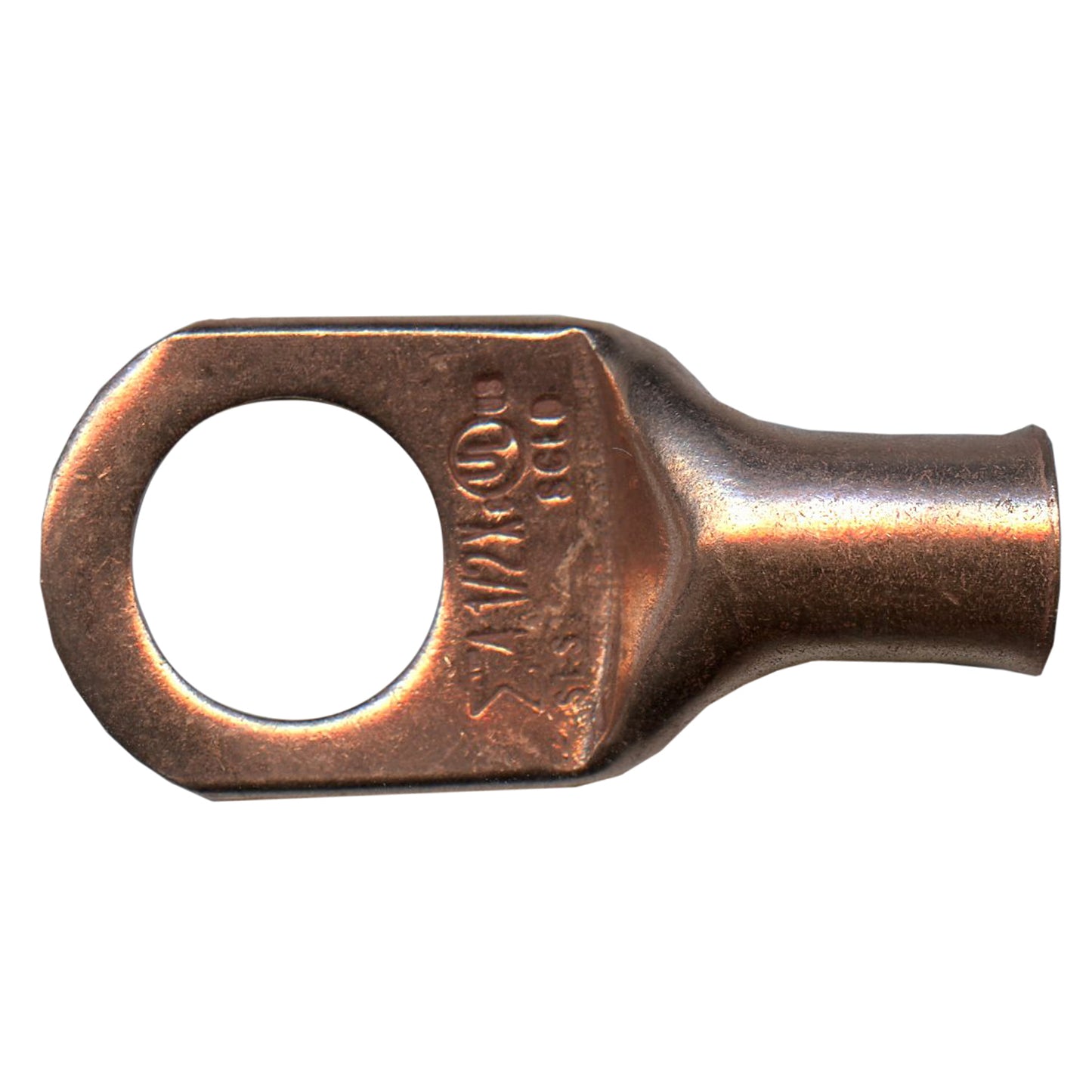 Standard Copper Lug 4 AWG 1/2" Ring Size - 10 Pack