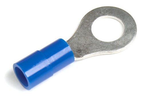 Vinyl Insulated Blue Ring Terminal 6 Gauge 5/16 Stud - 10 Pack