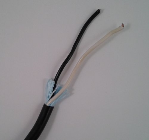 12/2 BLACK JACKET ROUND TRAILER WIRE BK/ WH, 100 ft.