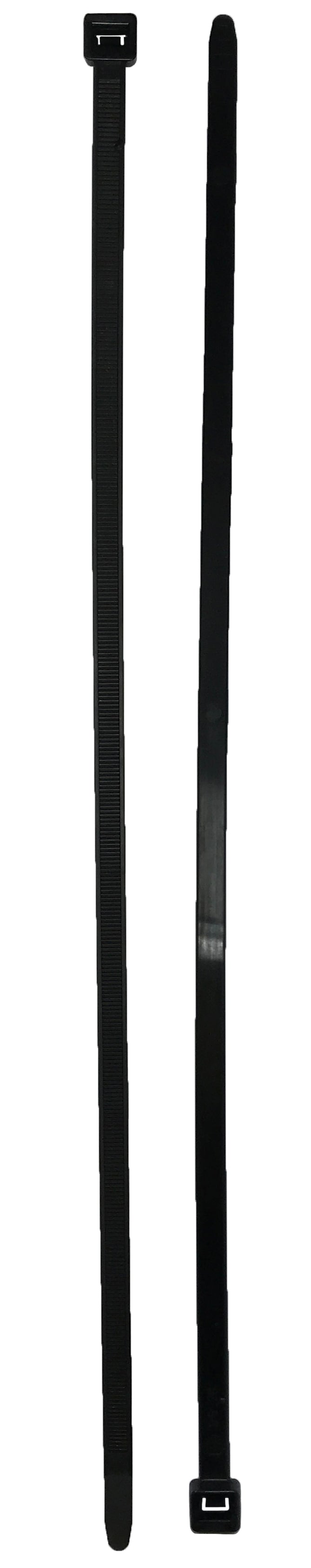 Heavy Duty Black 15" Inch Cable Ties 120 lbs - 100 Pack