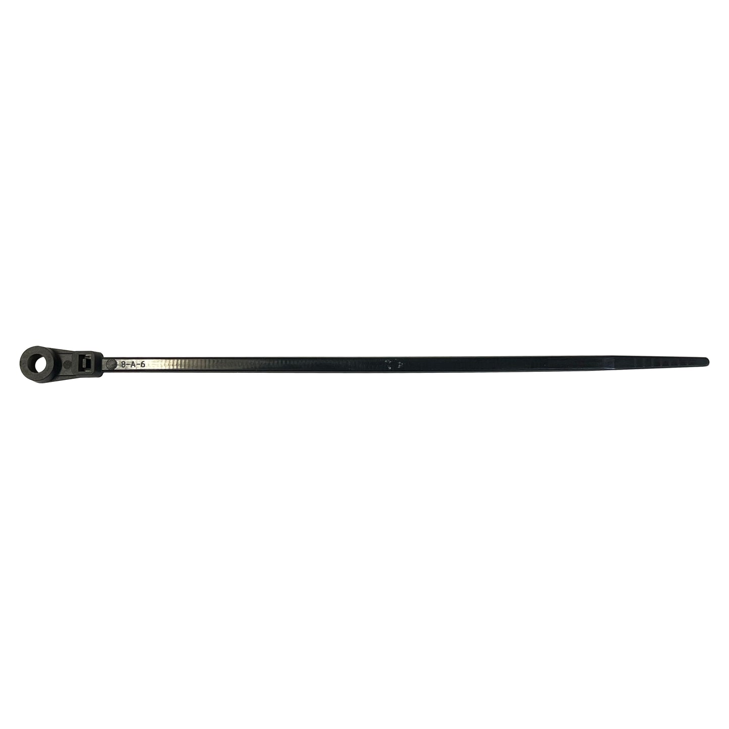 Black 5" Cable Tie w/Mounting Hole, 100 pack