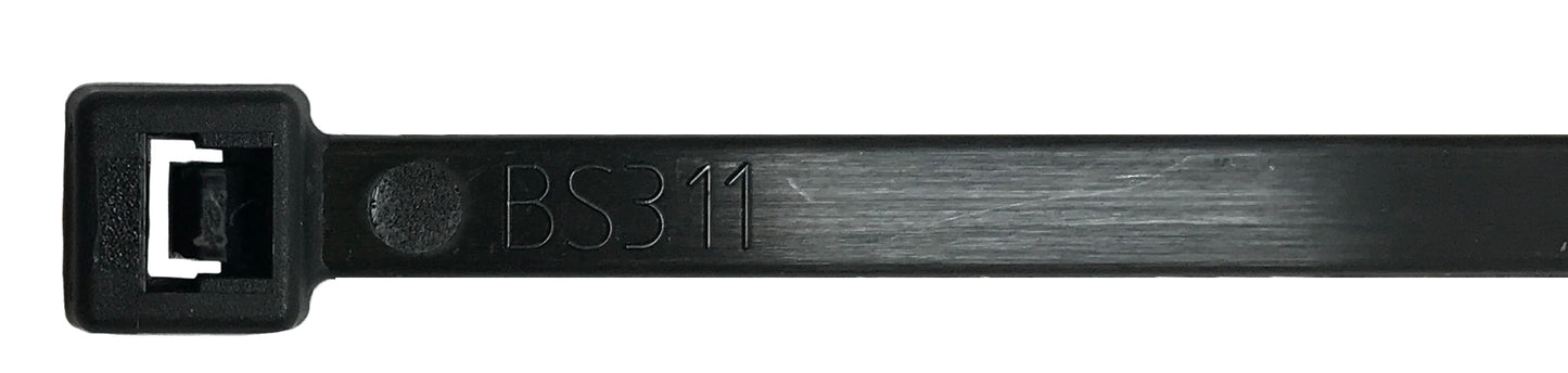 Releasable Black 14" Inch Cable Ties 50 lbs - 100 Pack