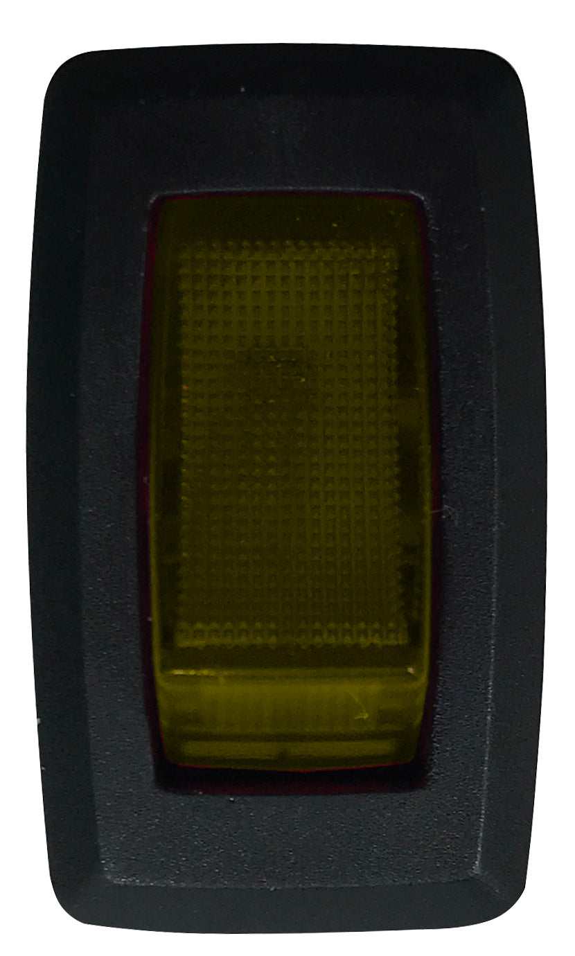 Universal Amber Illuminated Rocker Switch ON / OFF SPST - 20 Amps @ 12 Volt