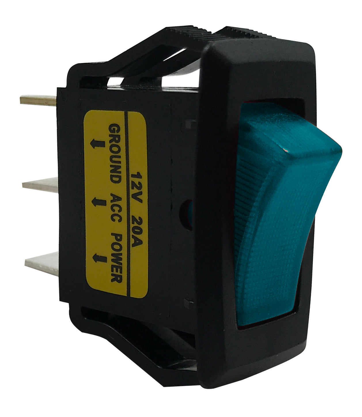 Universal Blue Illuminated Rocker Switch ON / OFF SPST - 20 Amps @ 12 Volt