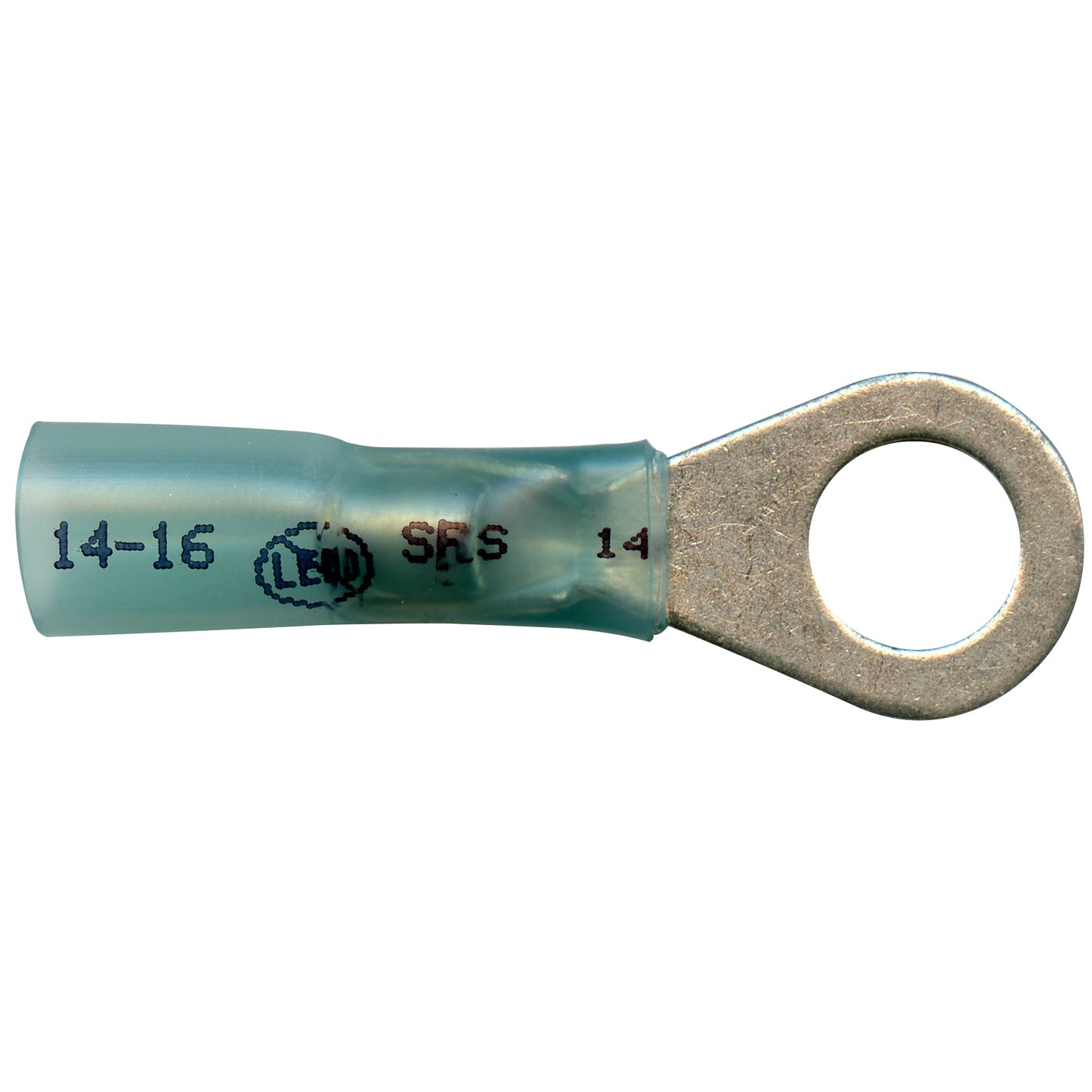 Elektralink Heat Shrink & Solder Blue Ring Terminal 16-14 Gauge 5/16" Stud - 10 Pack
