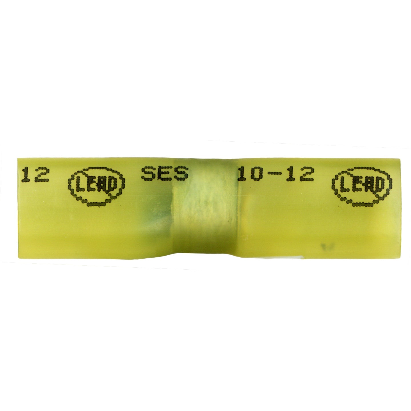 Elektralink Heat Shrink & Solder Yellow Butt Connector Terminal 12-10 Gauge - 500 Pack