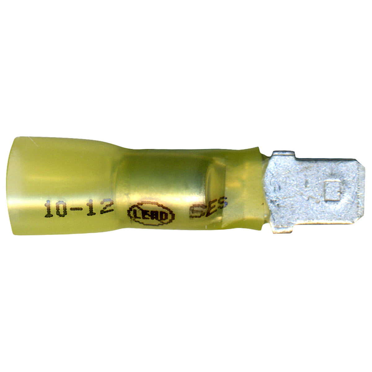 Elektralink Heat Shrink & Solder Male Quick Disconnect 12-10 Gauge .250 Tab - 500 Pack