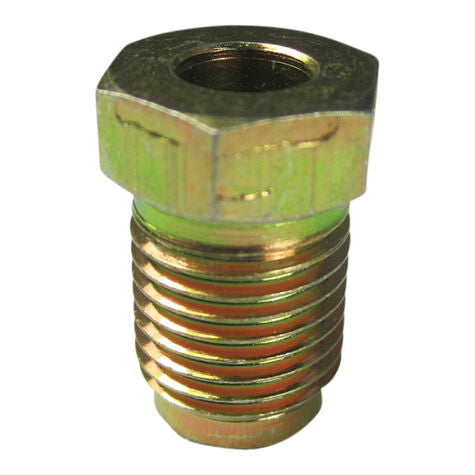 Gold Bubble Flare Tube Nut - 1/4" x 12 MM x 1.25 TPI Ford - 10 Pack