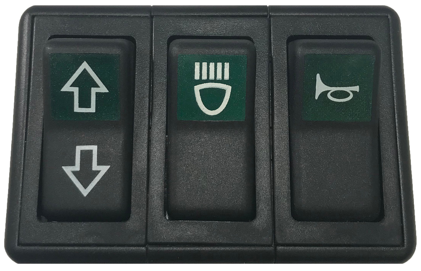 3" Horn, Light & Turn Signal Combo Switch 3 piece Illuminated Rocker Switch Set