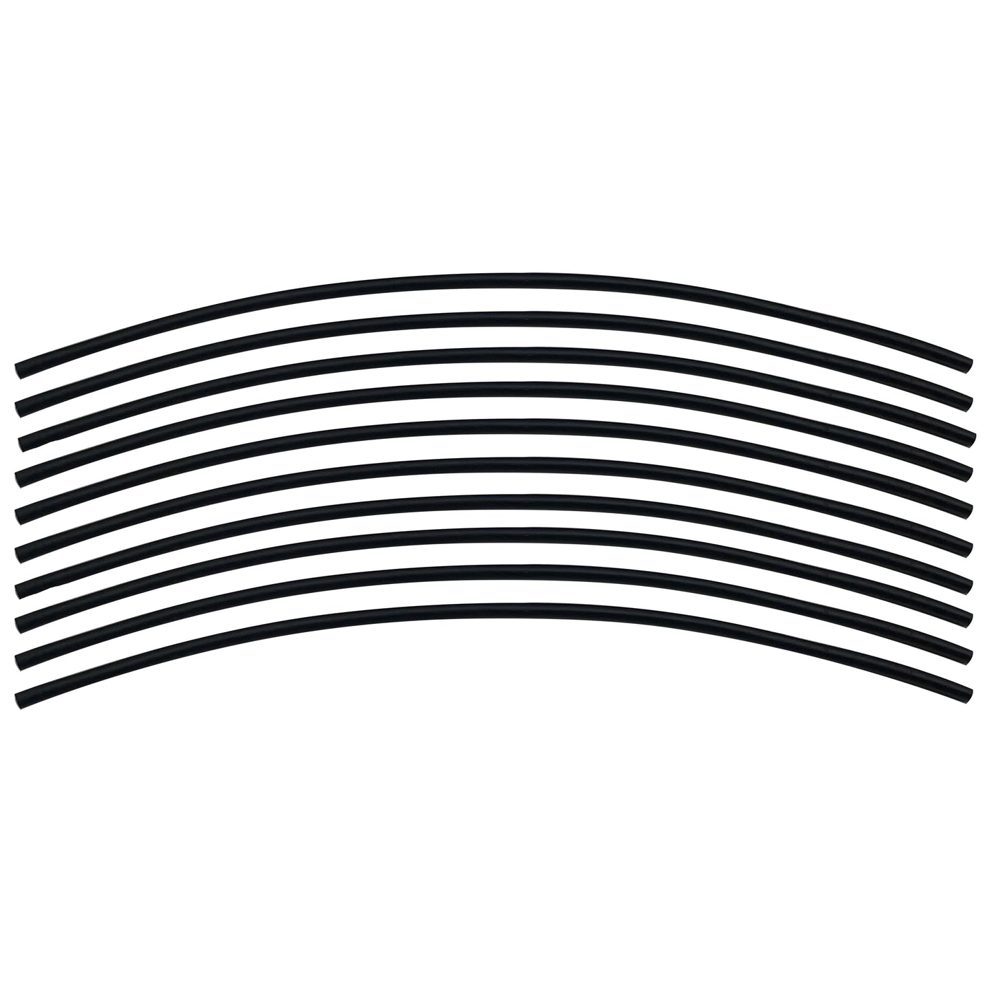 Flexible Thin Single Wall Non-Adhesive Heat Shrink Tubing 2:1 Black 1/16" ID - 12" Inch 10 Pack