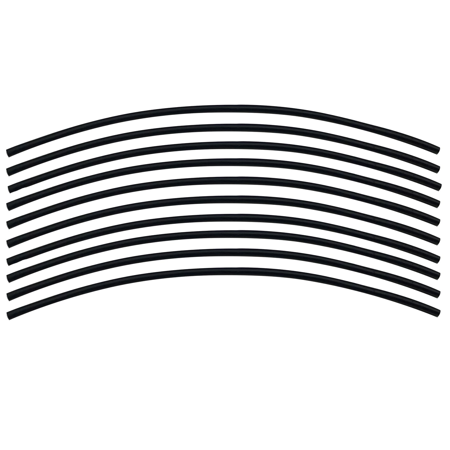 Flexible Thin Single Wall Non-Adhesive Heat Shrink Tubing 2:1 Black 3/32" ID - 12" Inch 10 Pack