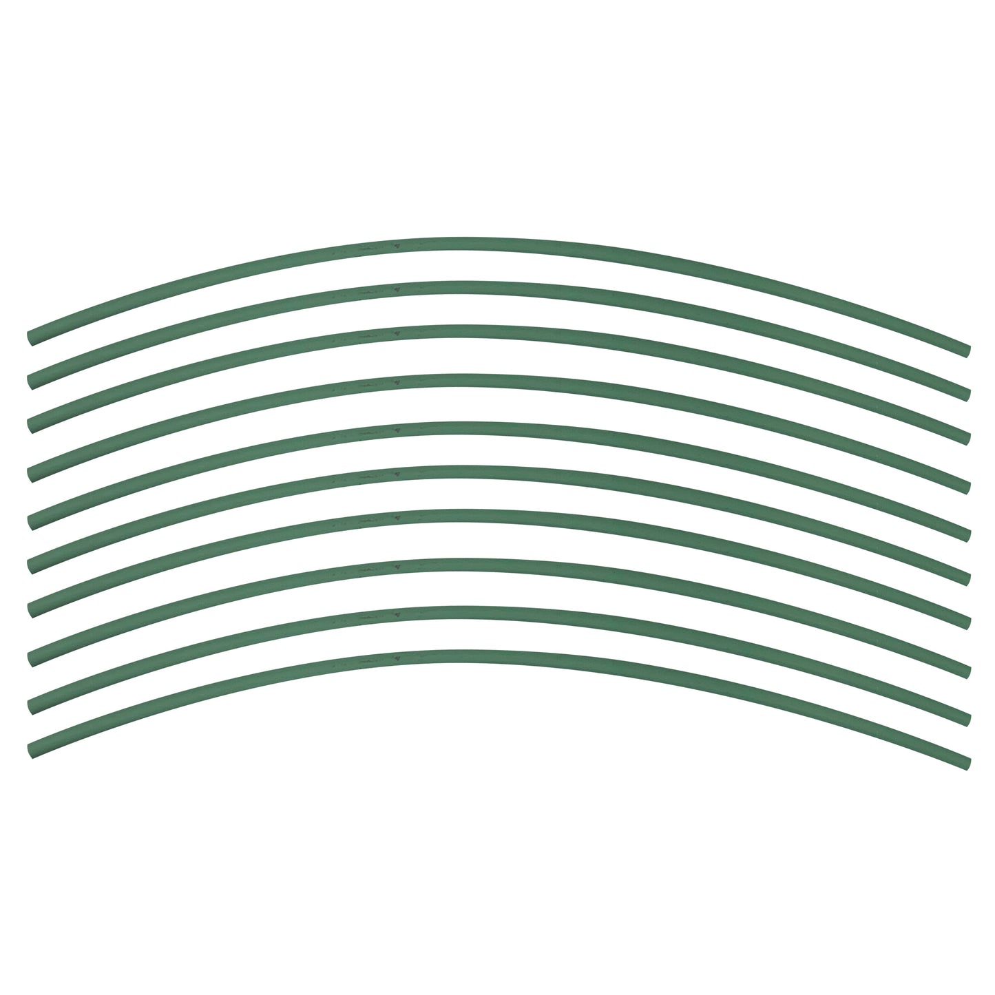 Flexible Thin Single Wall Non-Adhesive Heat Shrink Tubing 2:1 Green 3/32" ID - 12" Inch 10 Pack