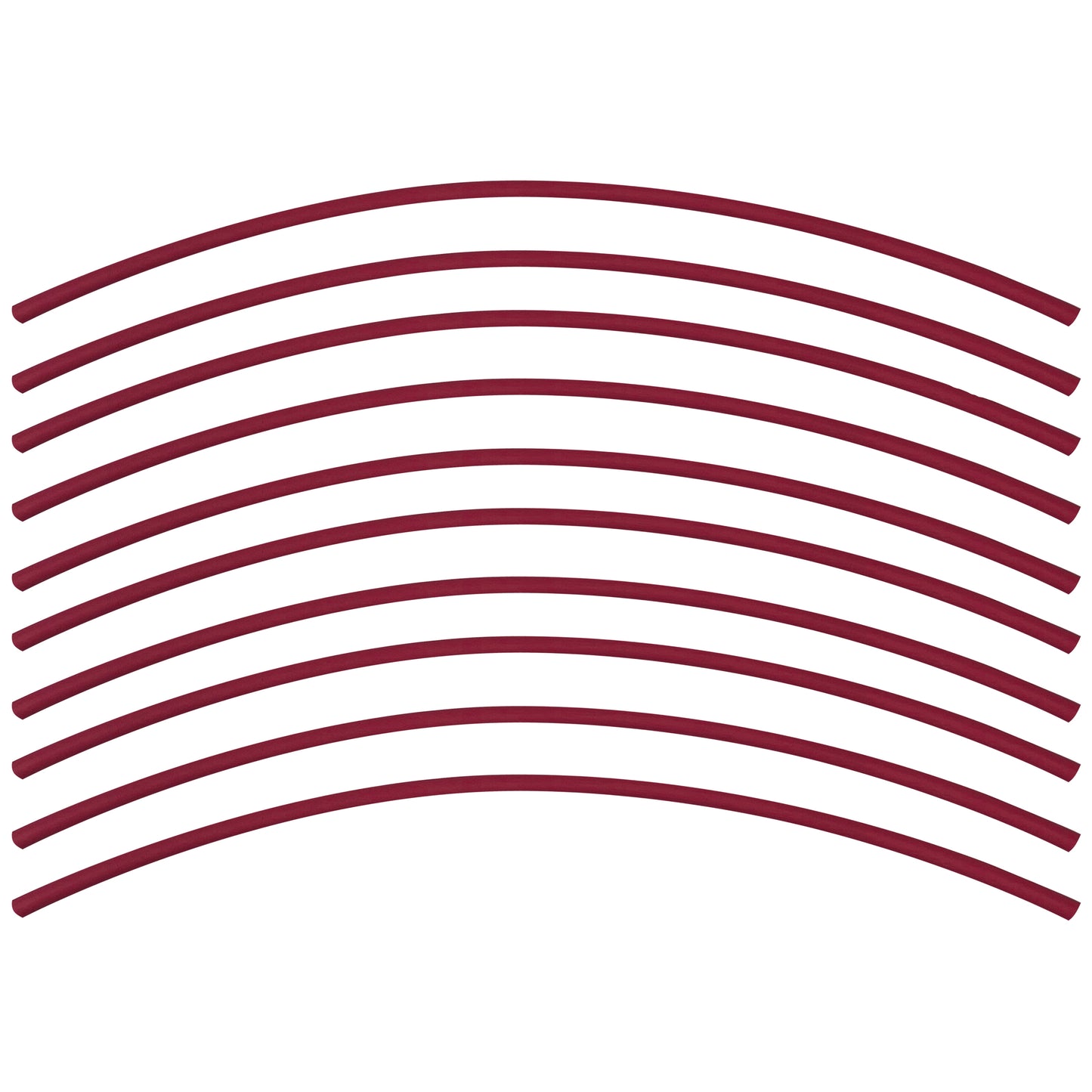 Flexible Thin Single Wall Non-Adhesive Heat Shrink Tubing 2:1 Red 3/32" ID - 12" Inch 10 Pack