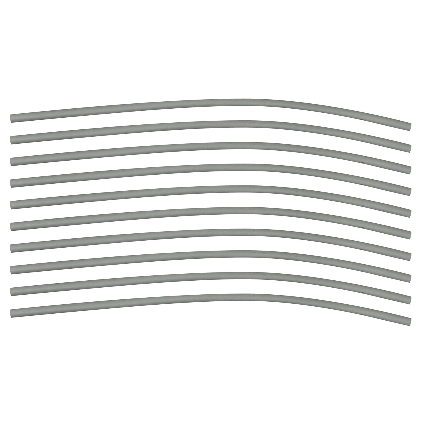 Flexible Thin Single Wall Non-Adhesive Heat Shrink Tubing 2:1 White 3/32" ID - 12" Inch 10 Pack