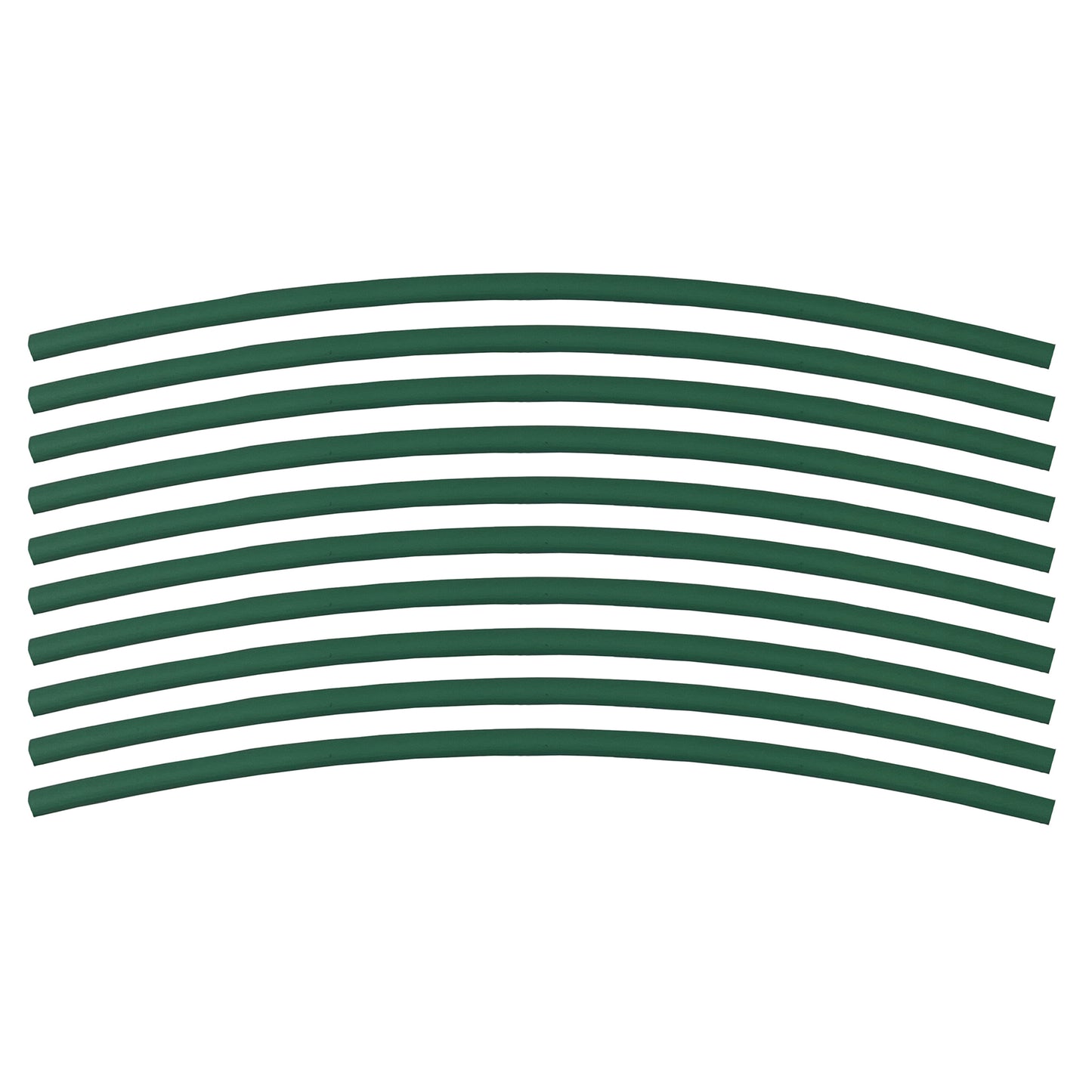 Flexible Thin Single Wall Non-Adhesive Heat Shrink Tubing 2:1 Green 1/8" ID - 12" Inch 10 Pack