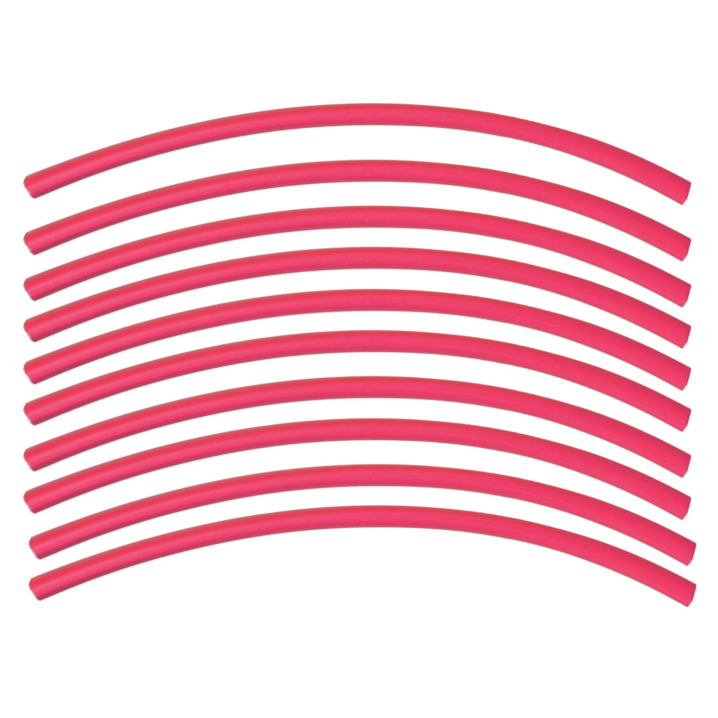 Flexible Thin Single Wall Non-Adhesive Heat Shrink Tubing 2:1 Red 1/8" ID - 12" Inch 10 Pack