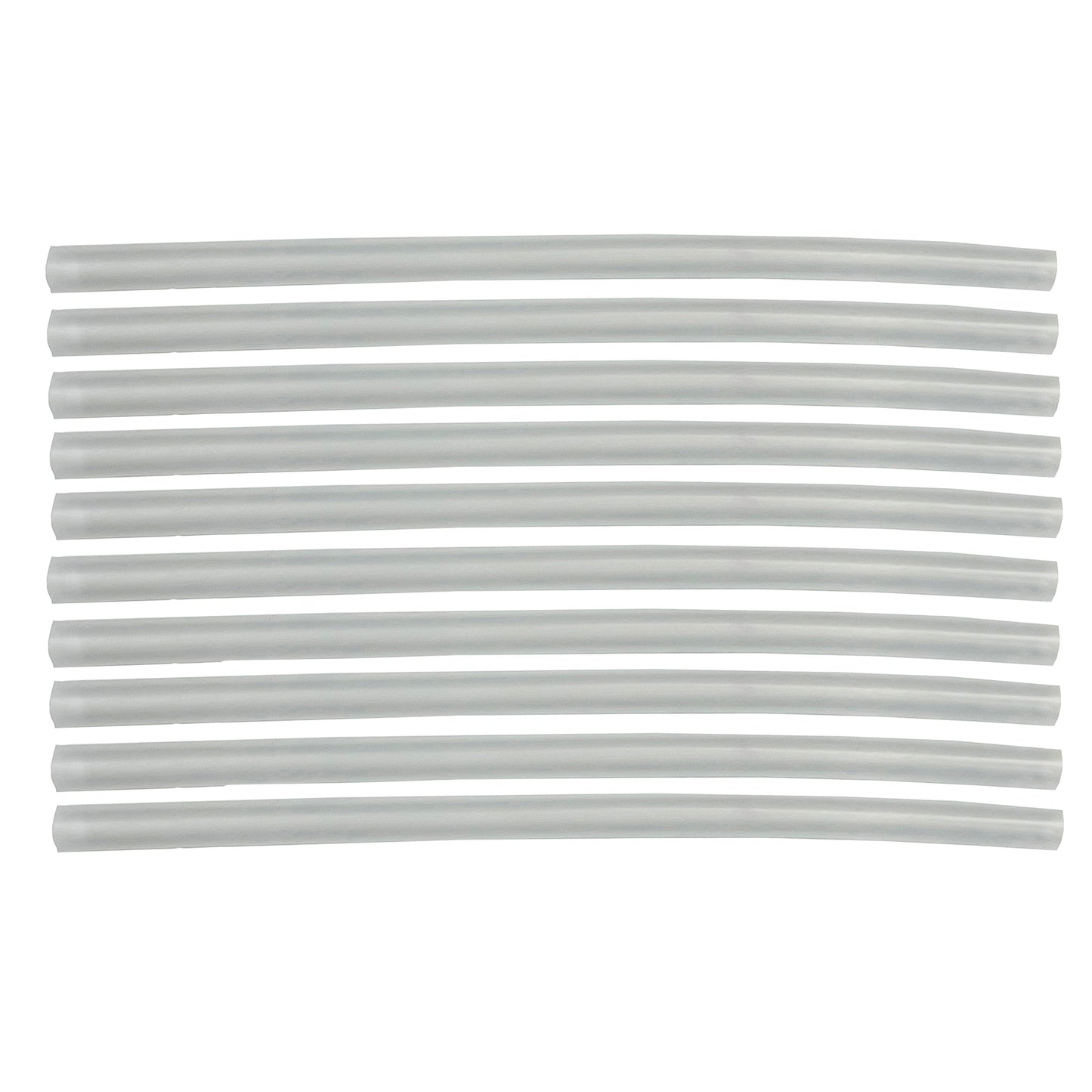 Flexible Thin Single Wall Non-Adhesive Heat Shrink Tubing 2:1 Clear 1/4" ID - 12" Inch 10 Pack