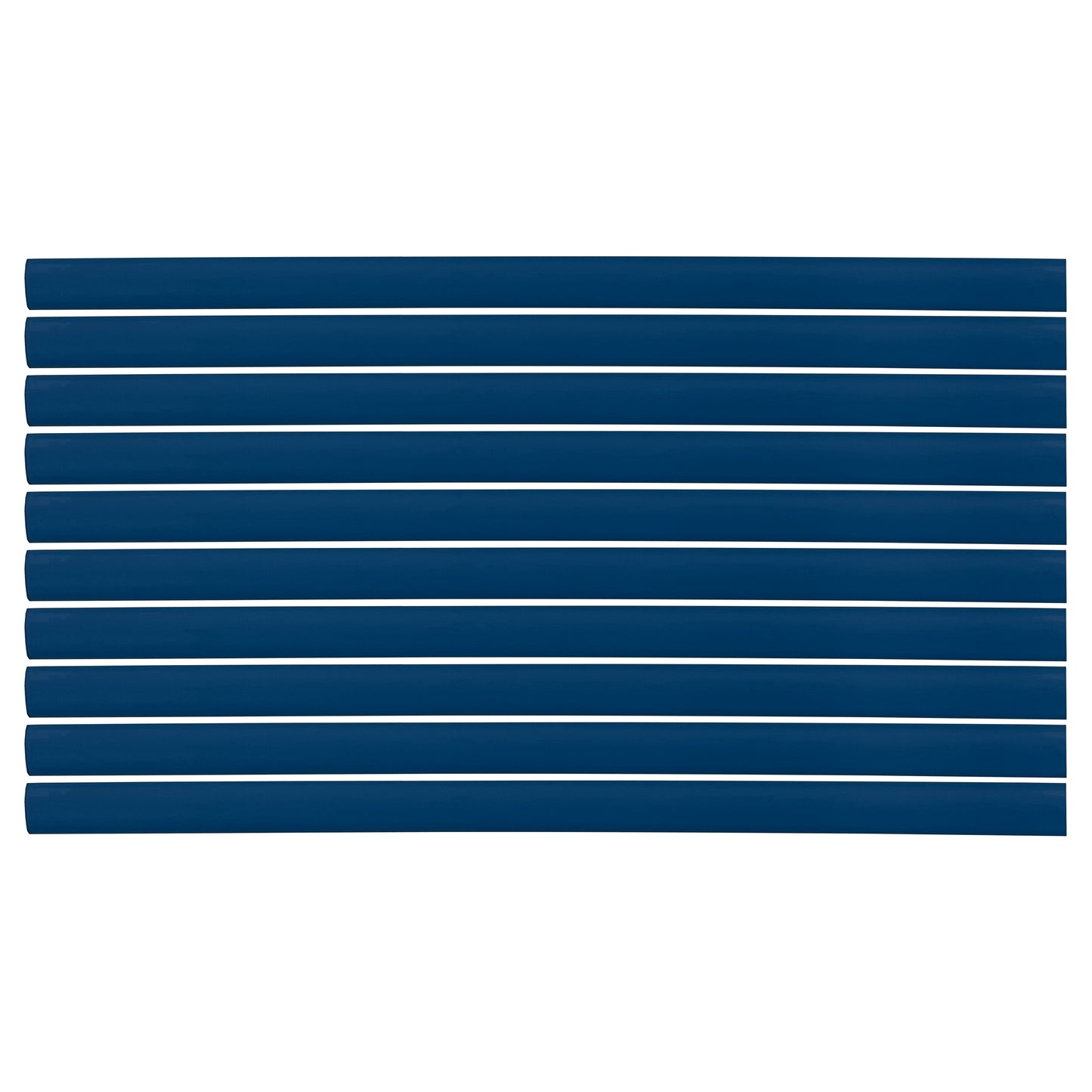 Flexible Thin Single Wall Non-Adhesive Heat Shrink Tubing 2:1 Blue 3/8" ID - 12" Inch 10 Pack