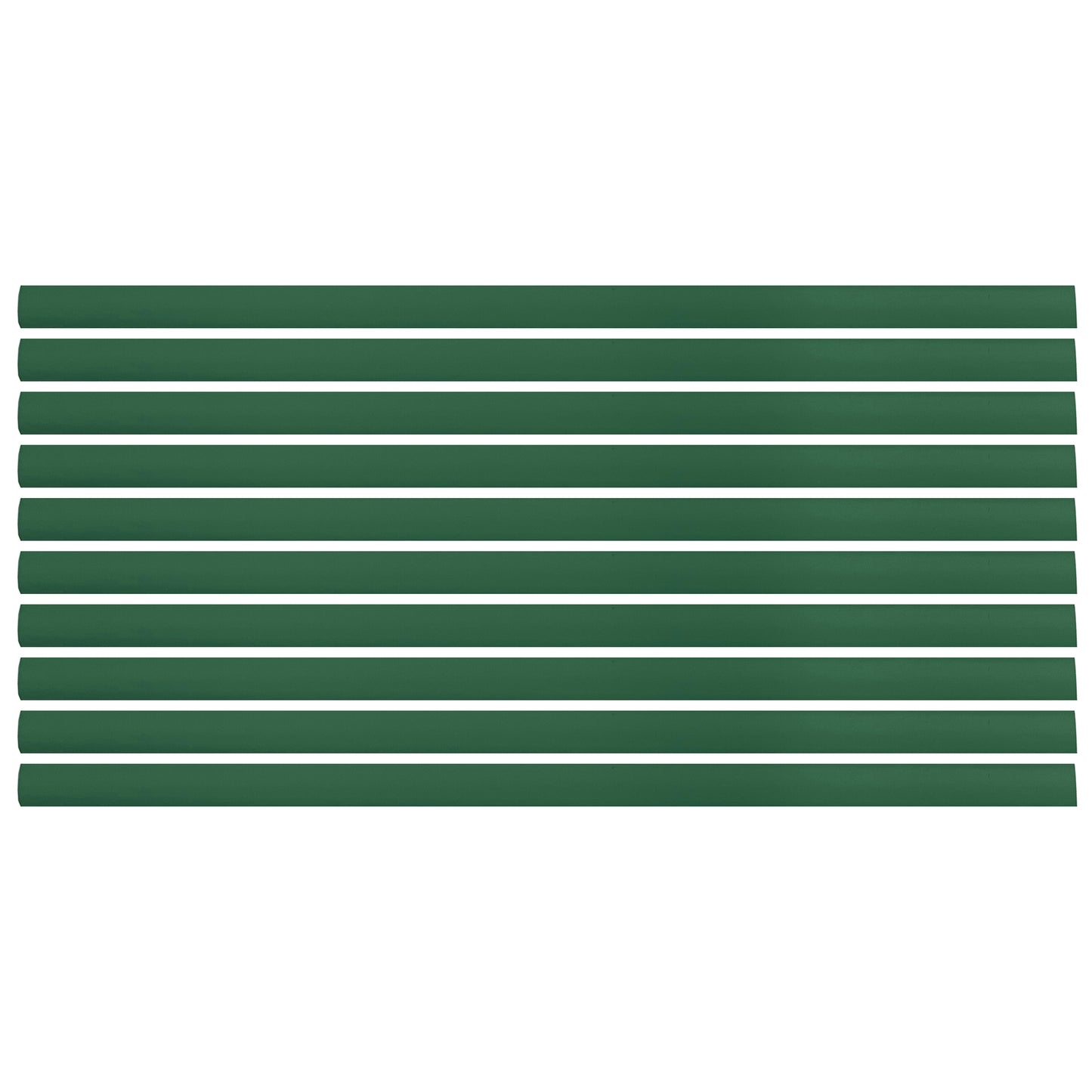 Flexible Thin Single Wall Non-Adhesive Heat Shrink Tubing 2:1 Green 3/8" ID - 12" Inch 10 Pack