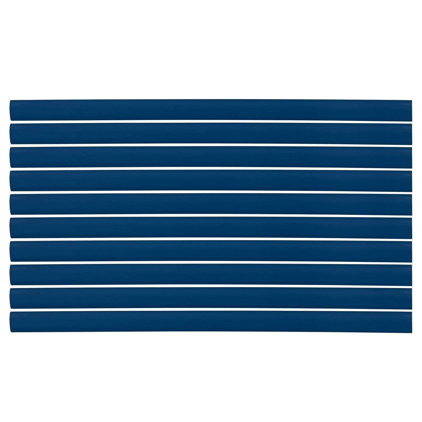 Flexible Thin Single Wall Non-Adhesive Heat Shrink Tubing 2:1 Blue 1/2" ID - 12" Inch 10 Pack