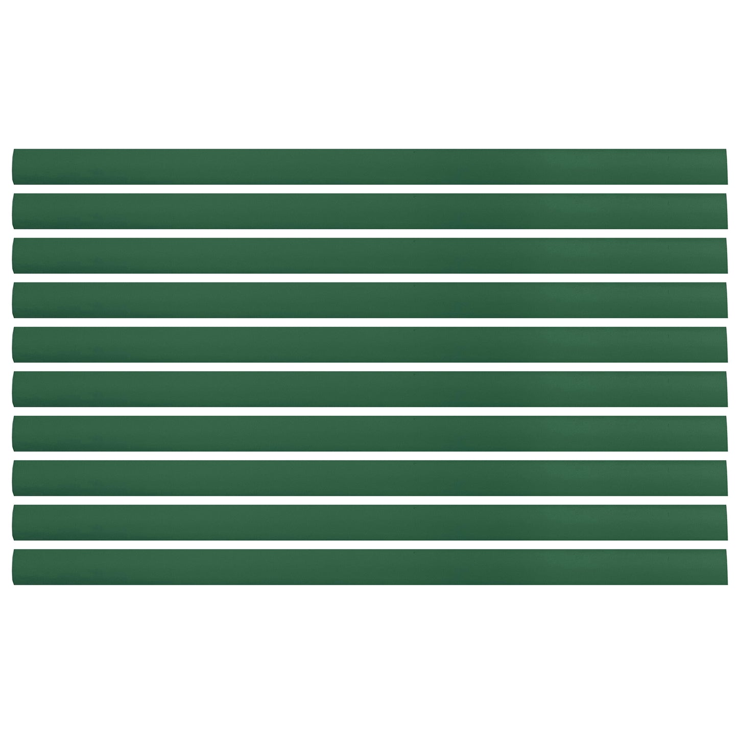 Flexible Thin Single Wall Non-Adhesive Heat Shrink Tubing 2:1 Green 3/4" ID - 12" Inch 10 Pack