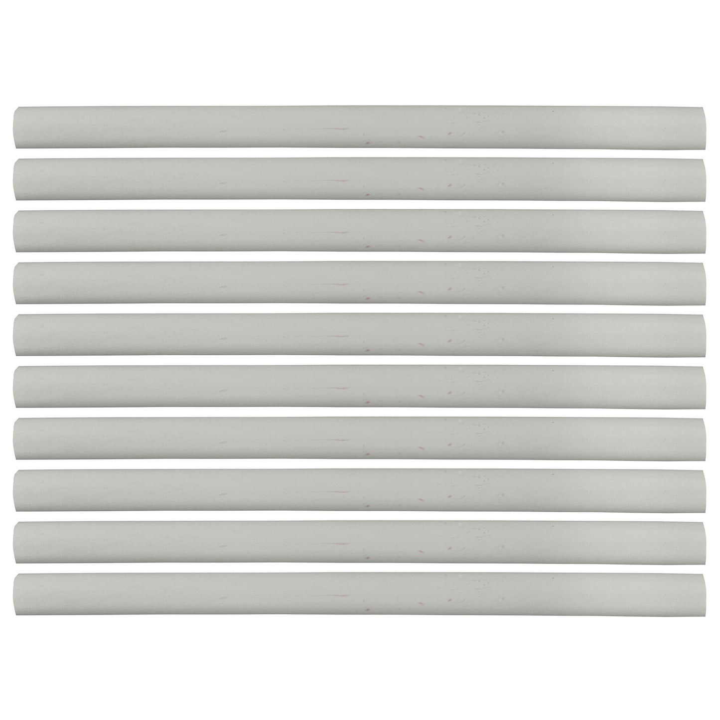 Flexible Thin Single Wall Non-Adhesive Heat Shrink Tubing 2:1 White 1" ID - 12" Inch 10 Pack